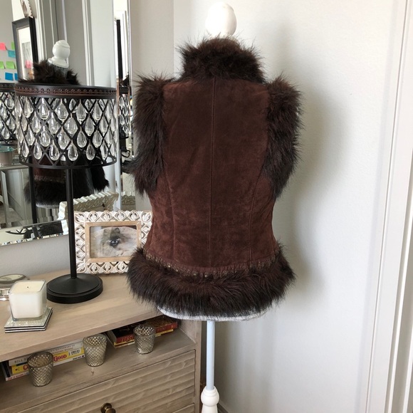 Boho style faux fur vest - Picture 4 of 10